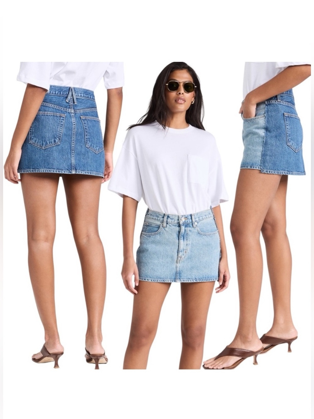 SLVRLAKE Re-Work Mini Skirt in Great Divide size 27